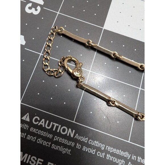 Monet golden tone champagne color rhinestone leaf paisley drop 18" Vtg 70s - Picture 11 of 15